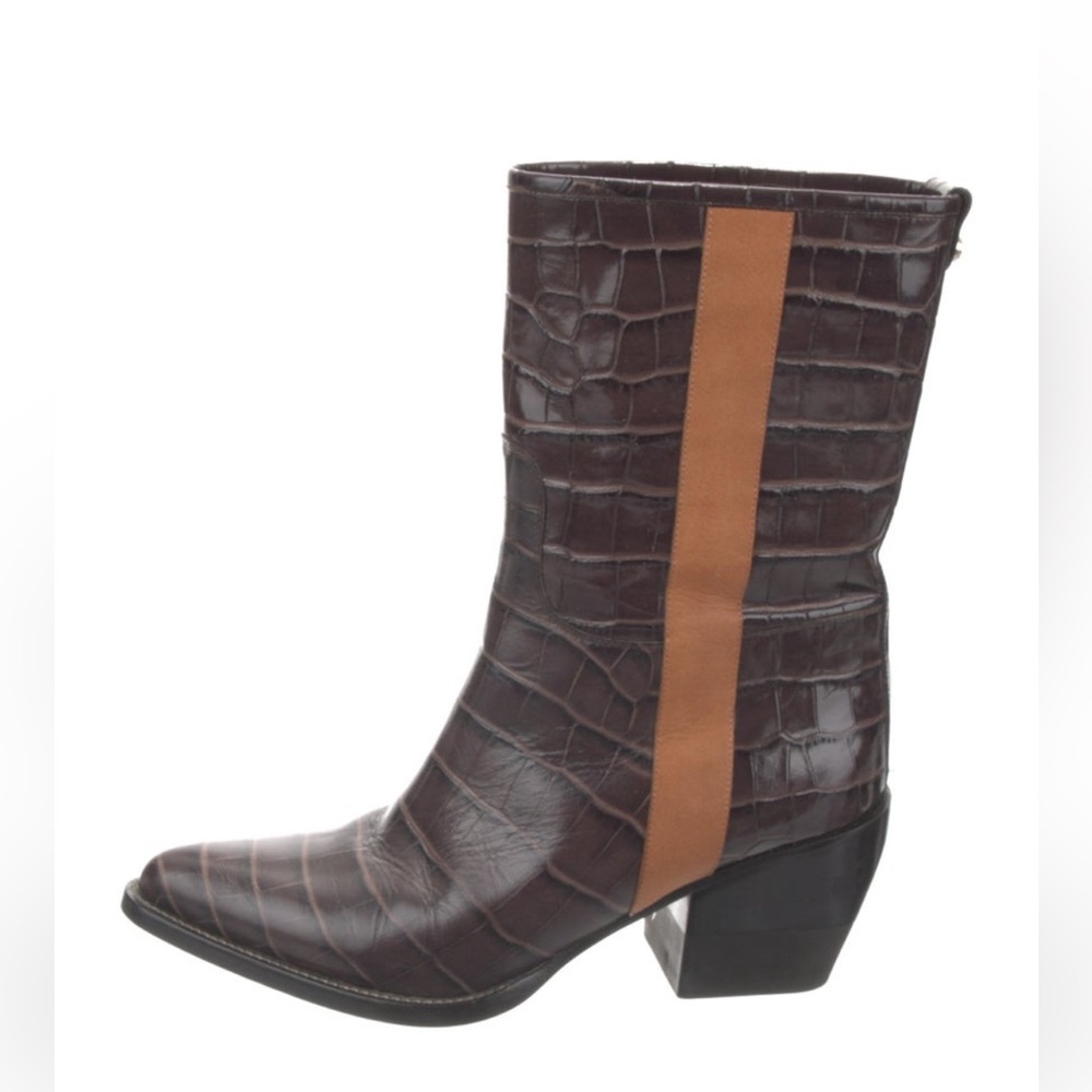 Chloe Embossed Leather Boots